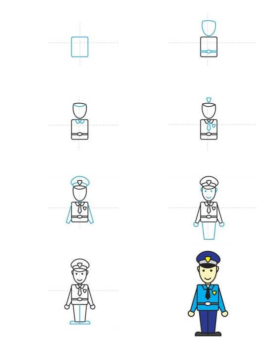 How to draw Police idea (4)