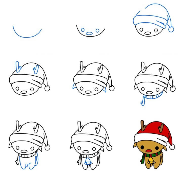 How to draw Reindeer 11