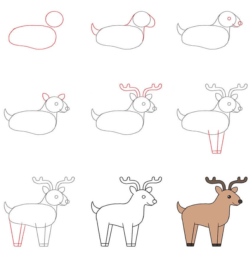 Reindeer 4 Drawing Ideas