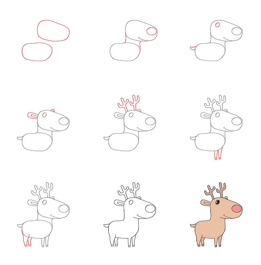 Reindeer 5 Drawing Ideas