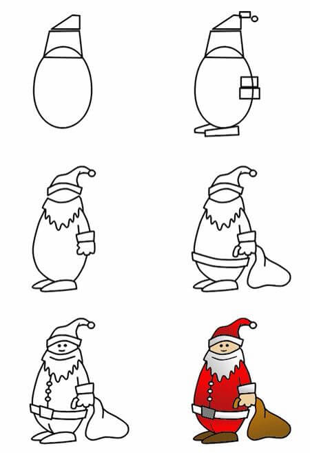 How to draw Santa claus 10