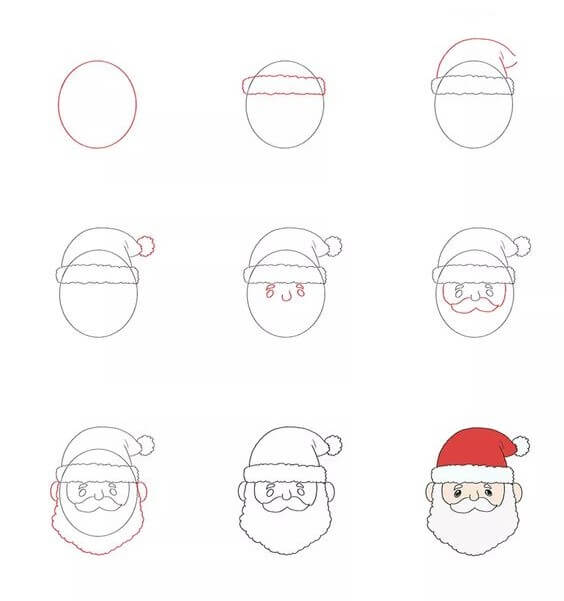 How to draw Santa claus 3