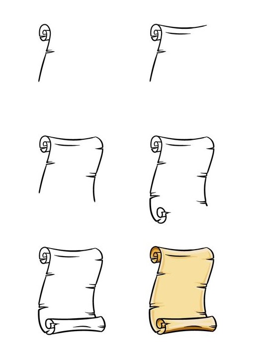 How to draw Scroll idea (3)