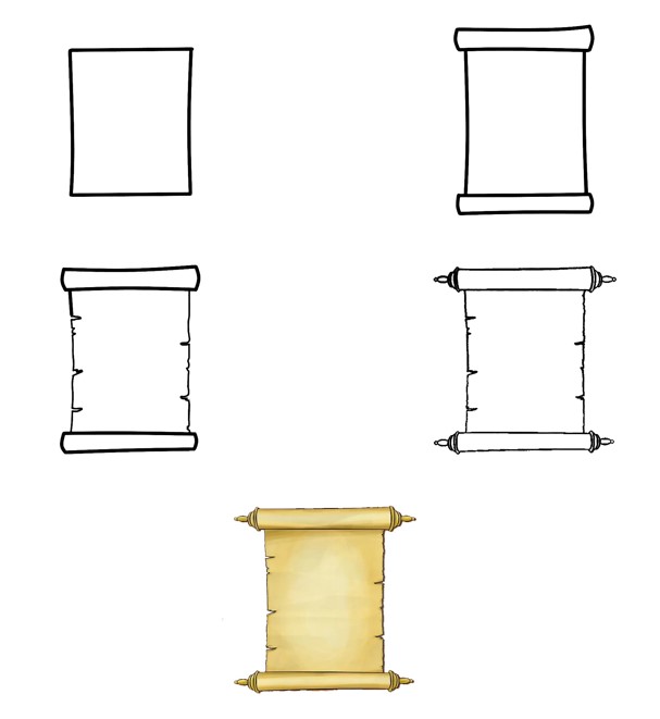 How to draw Scroll idea (7)