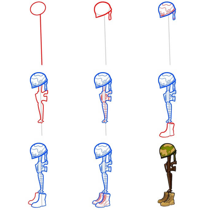 How to draw Soldier idea (19)