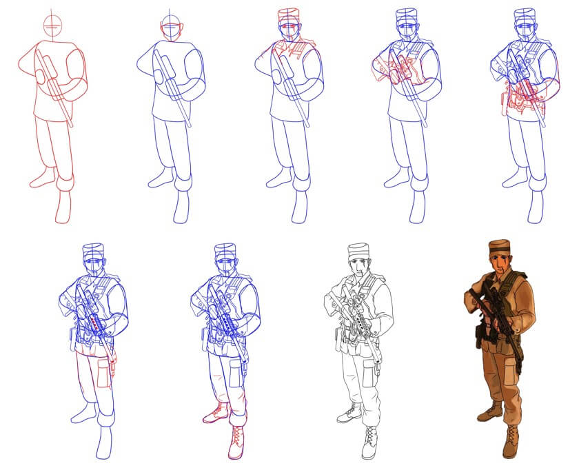 Soldier idea (8) Drawing Ideas