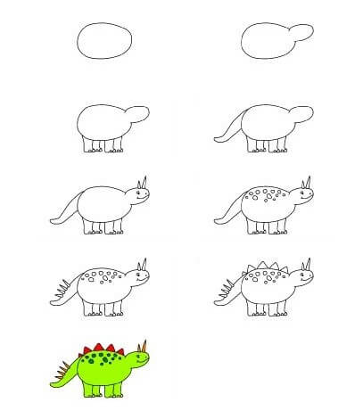 How to draw Triceratops idea (19)