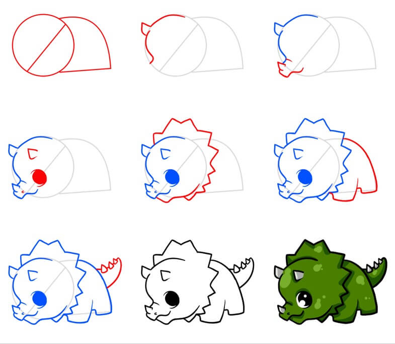 Triceratops Drawing Ideas