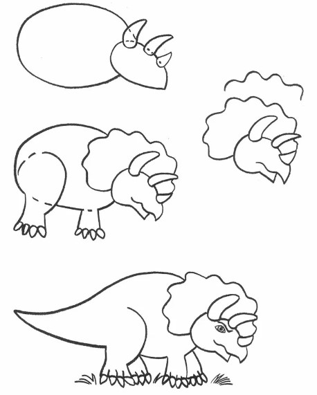 How to draw Triceratops idea (38)