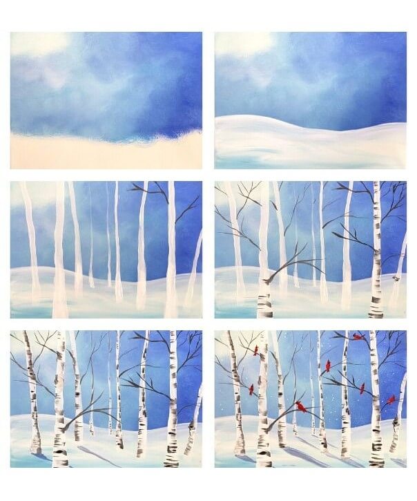 Winter landscape (1) Drawing Ideas