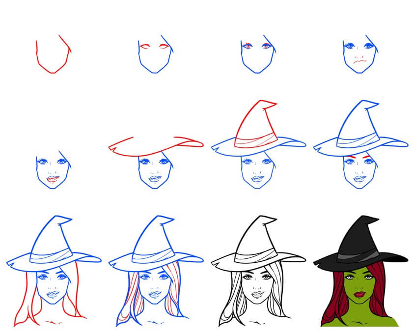 Witch idea (21) Drawing Ideas