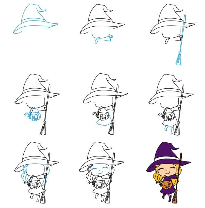 Witch Drawing Ideas