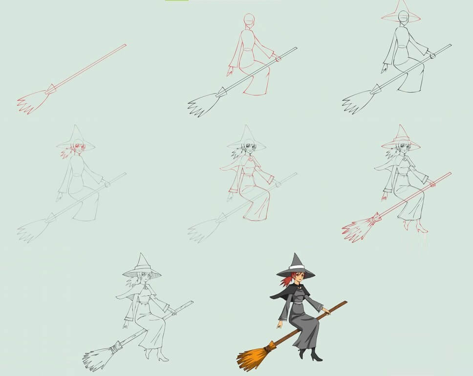 Witch idea (28) Drawing Ideas