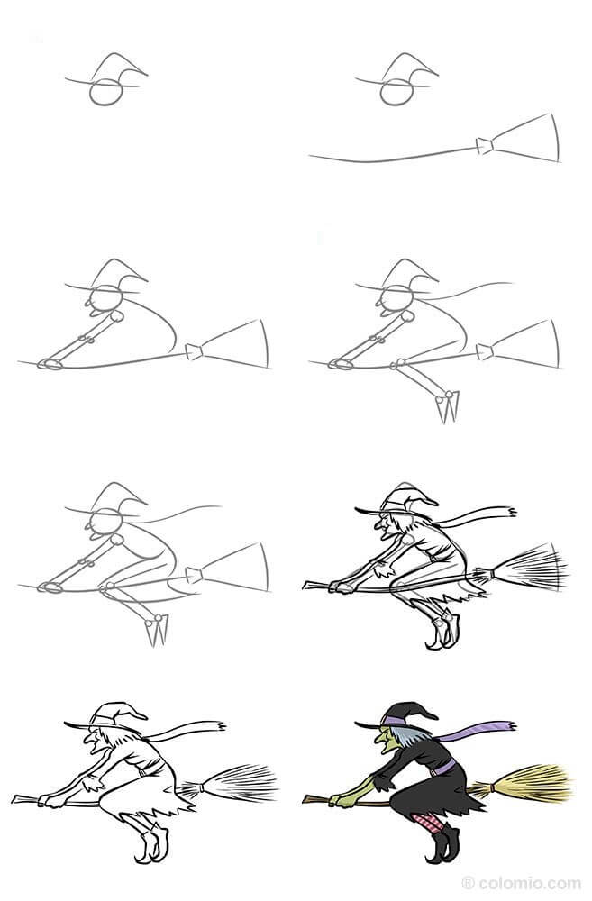 How to draw Witch idea (29)