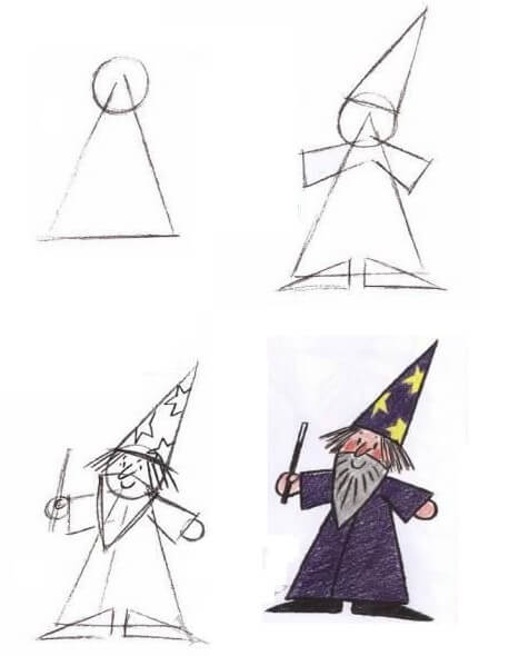 How to draw Witch idea (4)