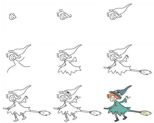 How to draw Witch idea (9)