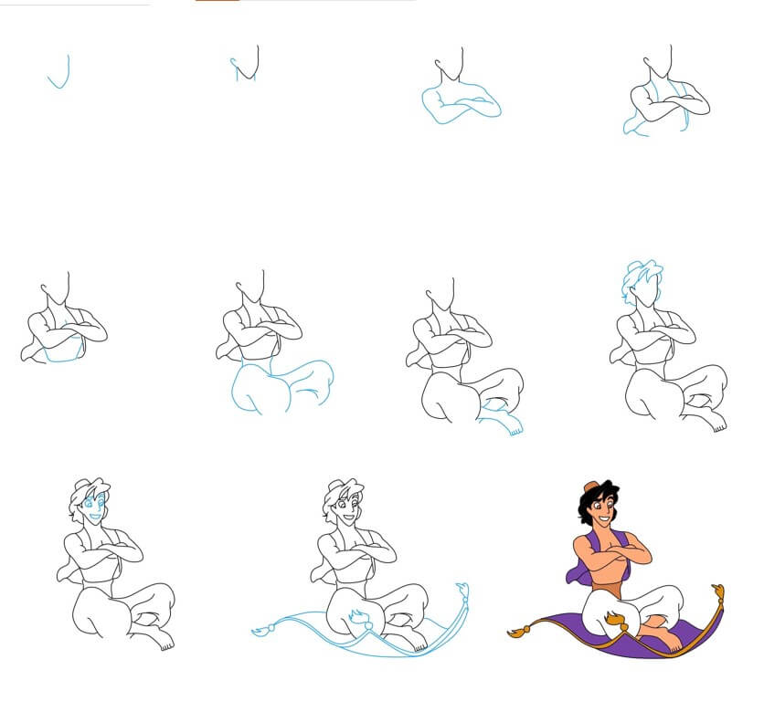 How to draw Aladdin idea (11)