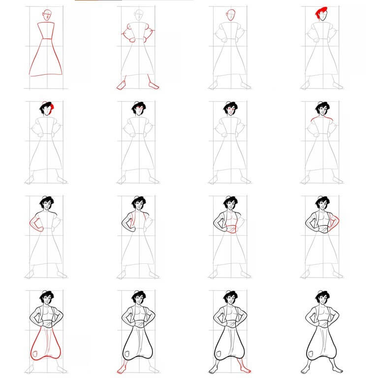 How to draw Aladdin idea (5)