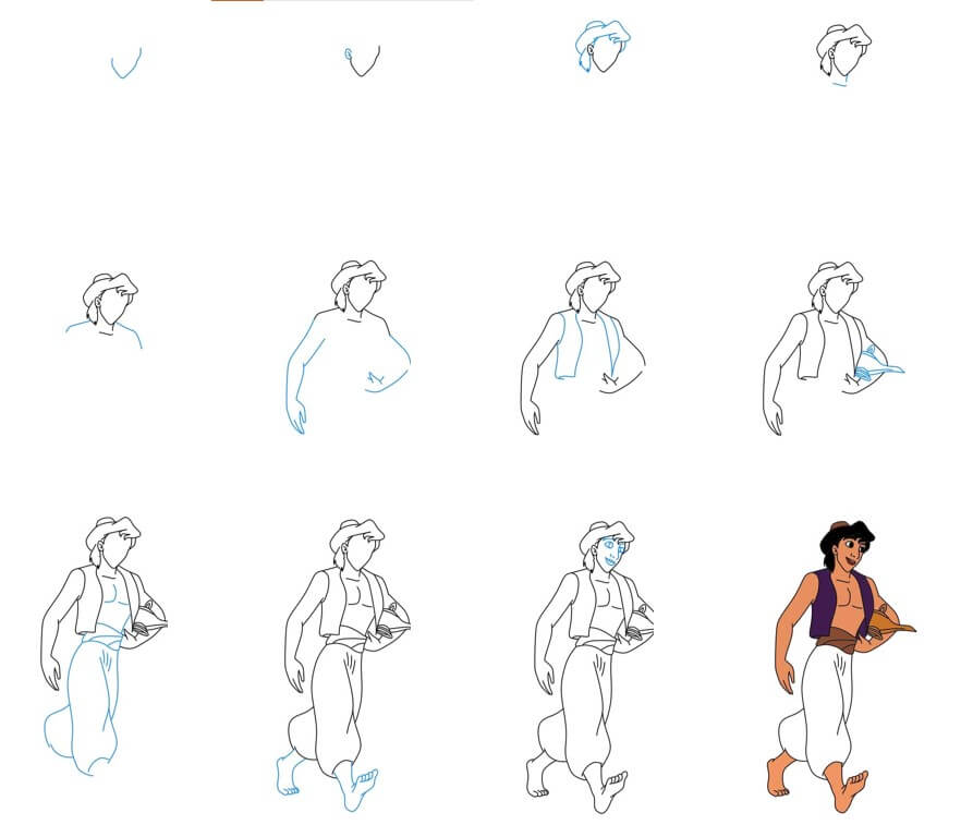 How to draw Aladdin idea (9)