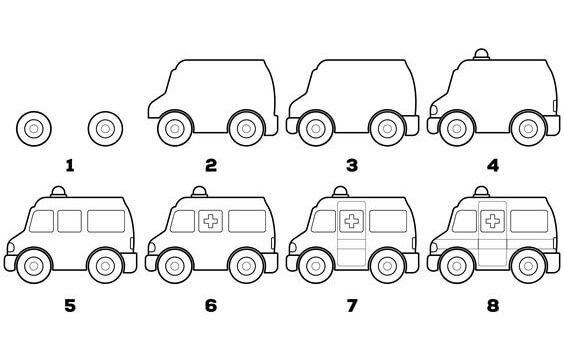 How to draw Ambulance idea (1)