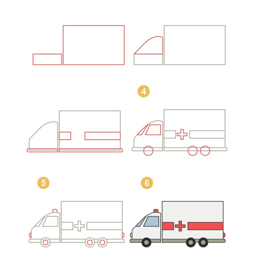 How to draw Ambulance idea (11)