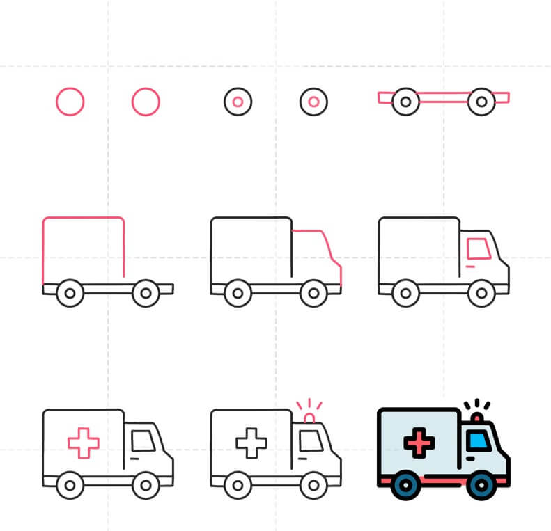 How to draw Ambulance idea (12)