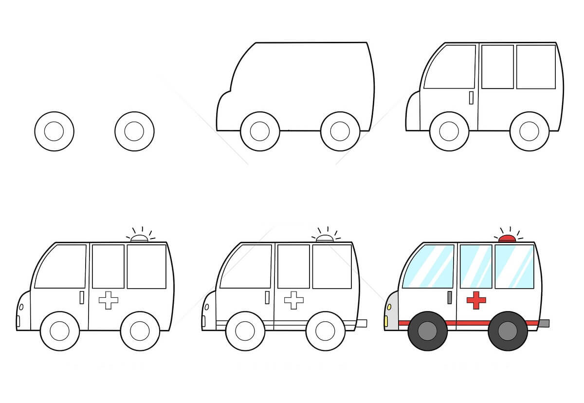 How to draw Ambulance idea (3)