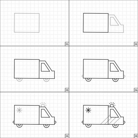 How to draw Ambulance idea (6)