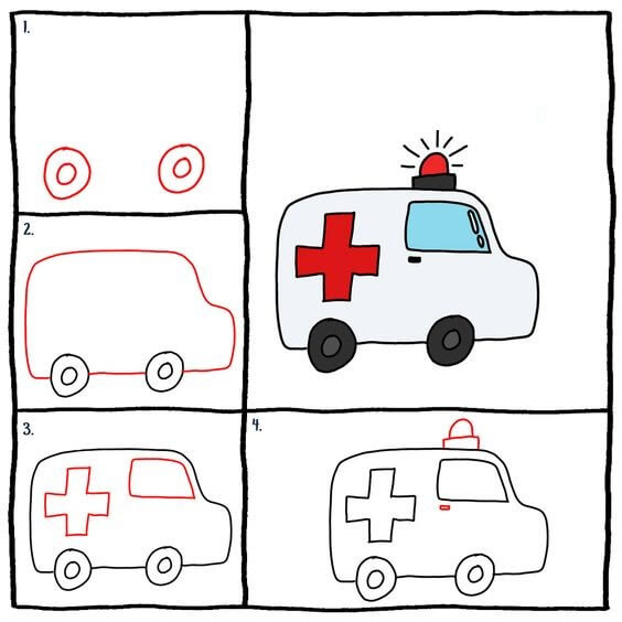 How to draw Ambulance idea (7)