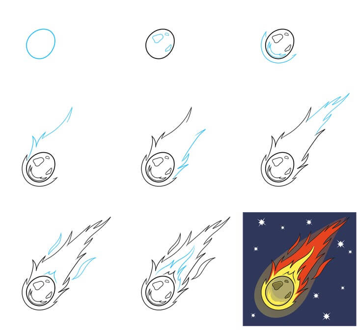 How to draw Comet idea (7)