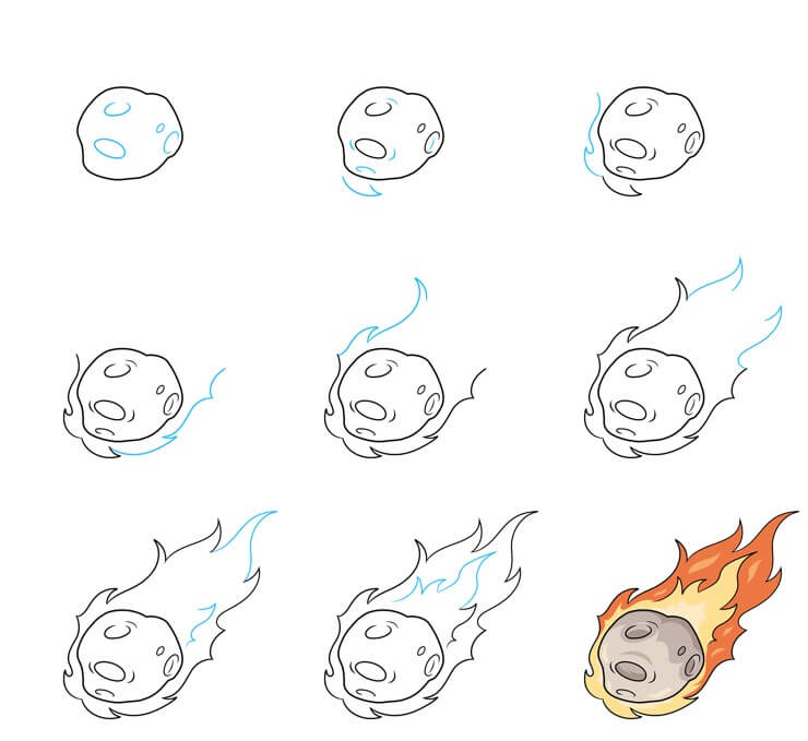 How to draw Comet idea (8)