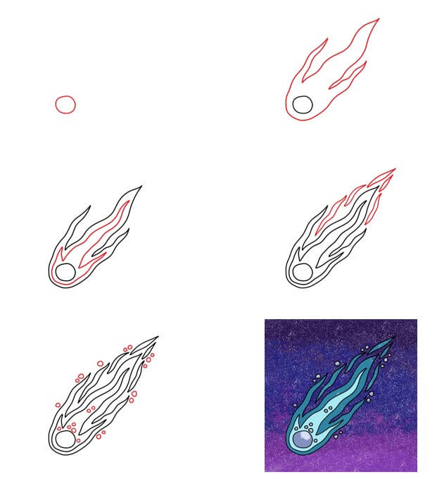 How to draw Comet idea (9)