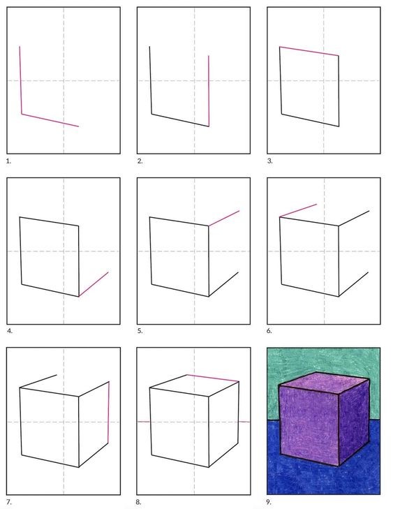 How to draw Cube idea (4)