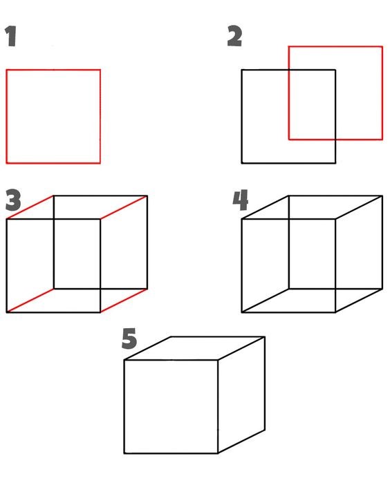 How to draw Cube idea (5)