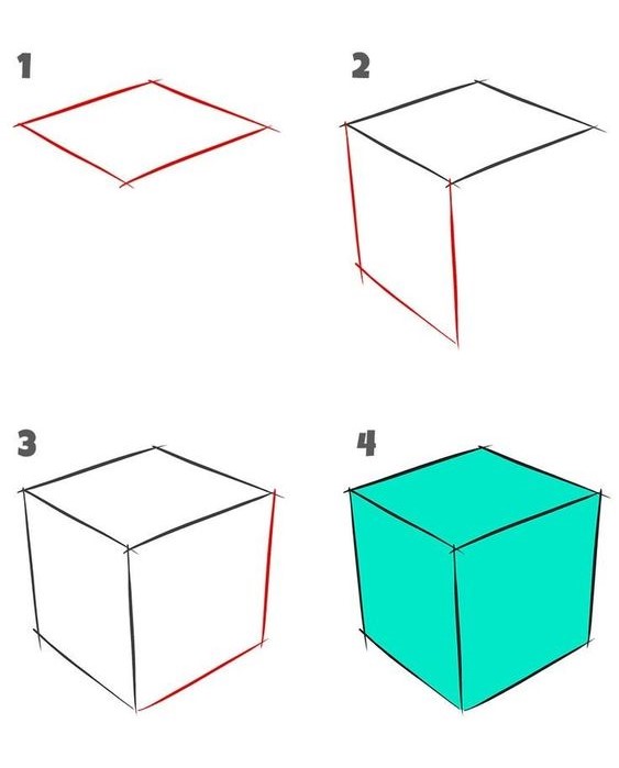 How to draw Cube idea (6)