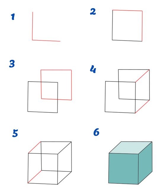 How to draw Cube idea (9)