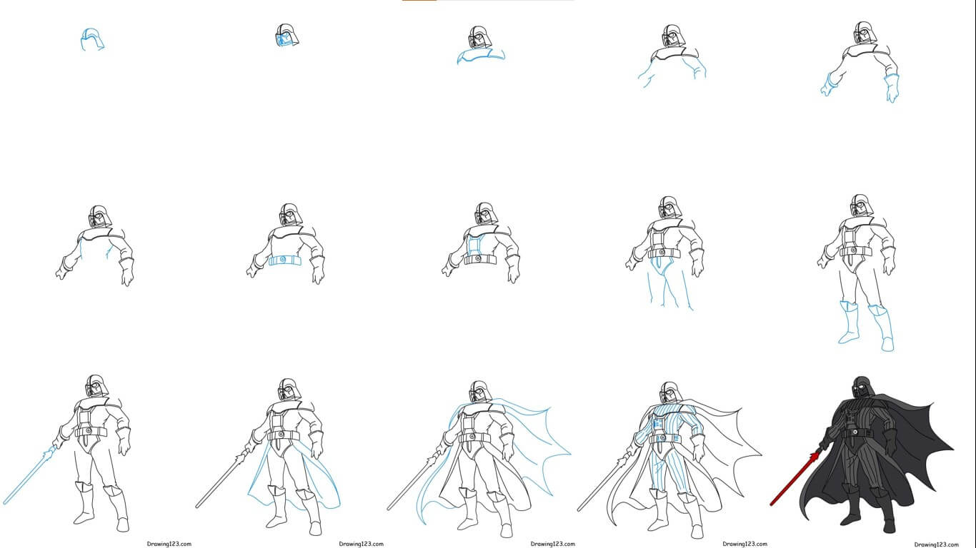 How to draw Darth vader idea (10)