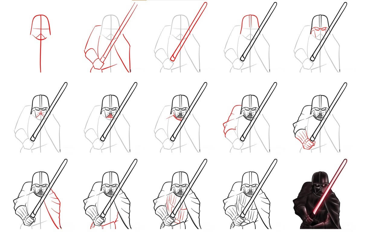 How to draw Darth vader idea (11)