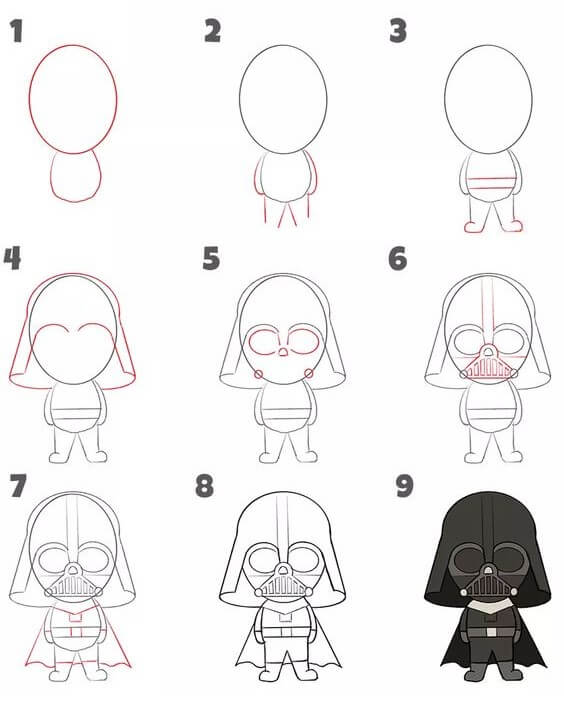 How to draw Darth vader idea (6)