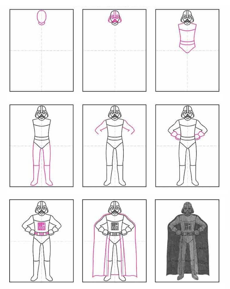 How to draw Darth vader idea (7)