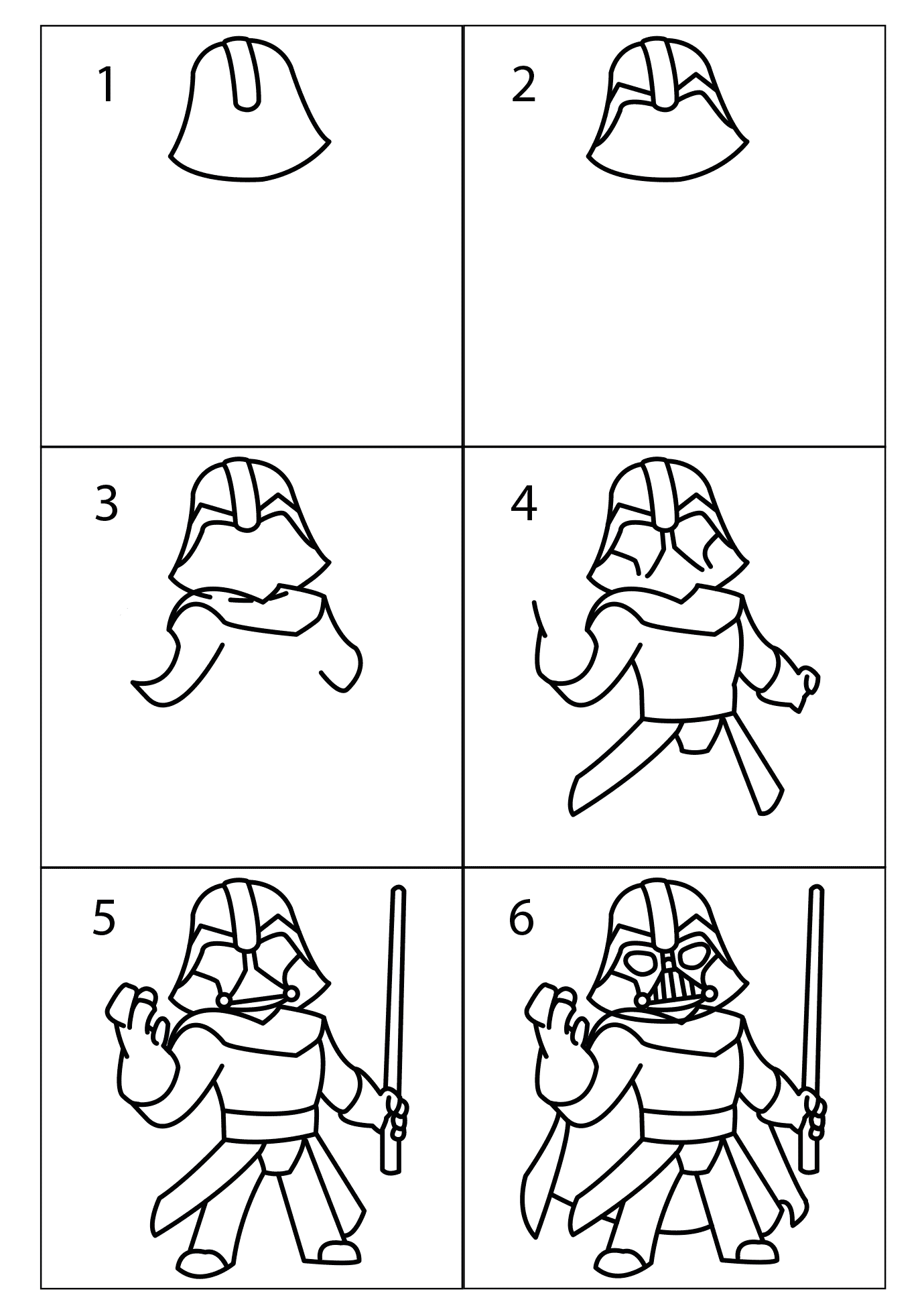 Darth vader simple Drawing Ideas