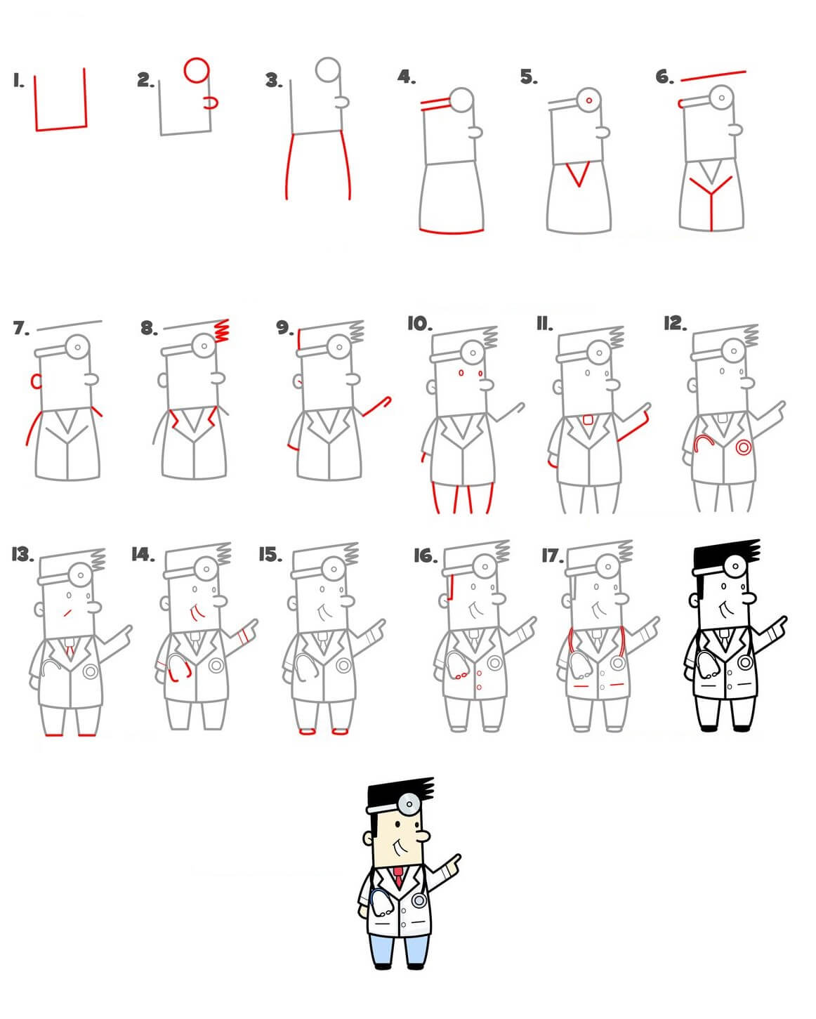 How to draw Doctor idea (7)