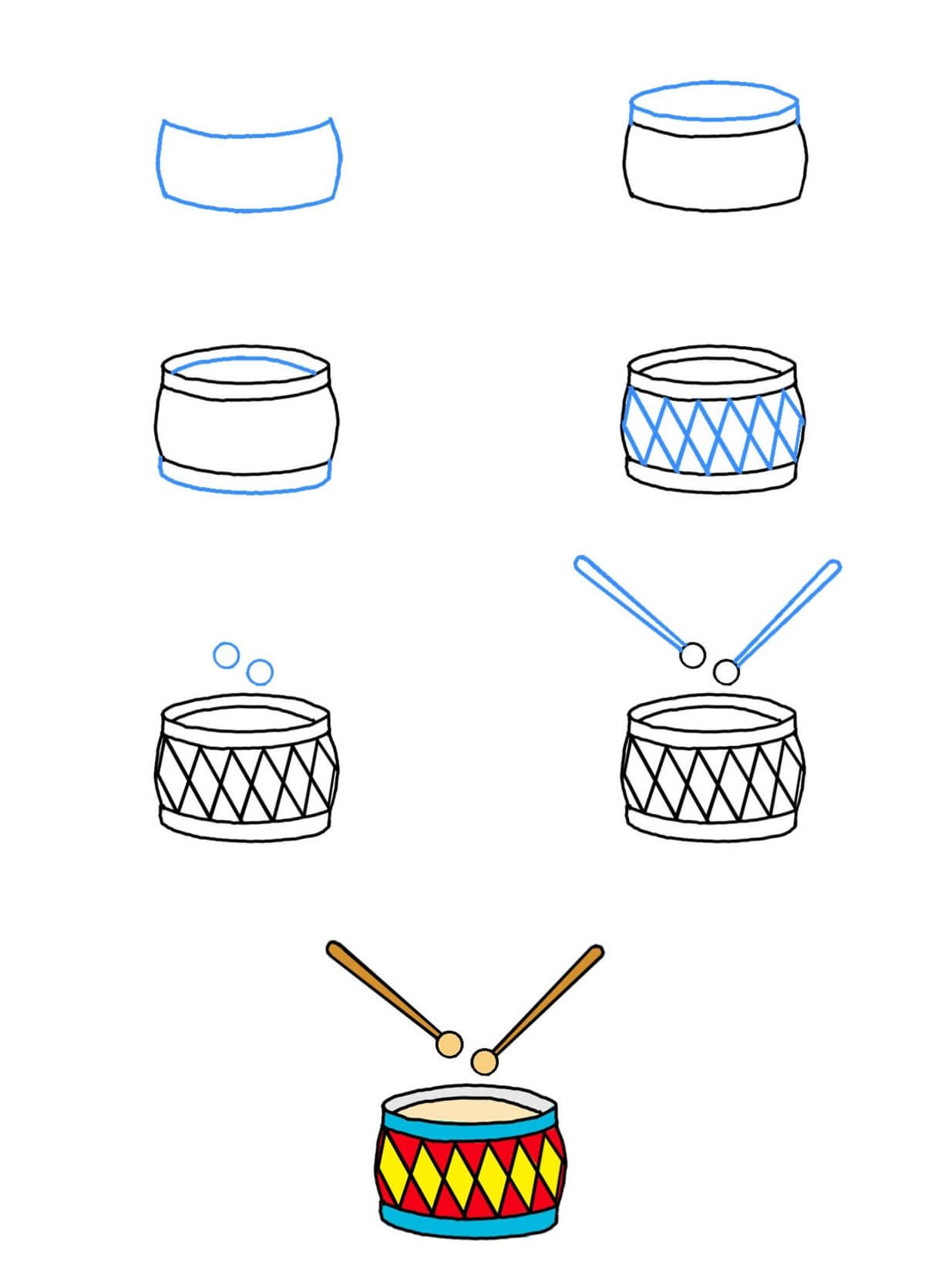 How to draw Drum idea (2)