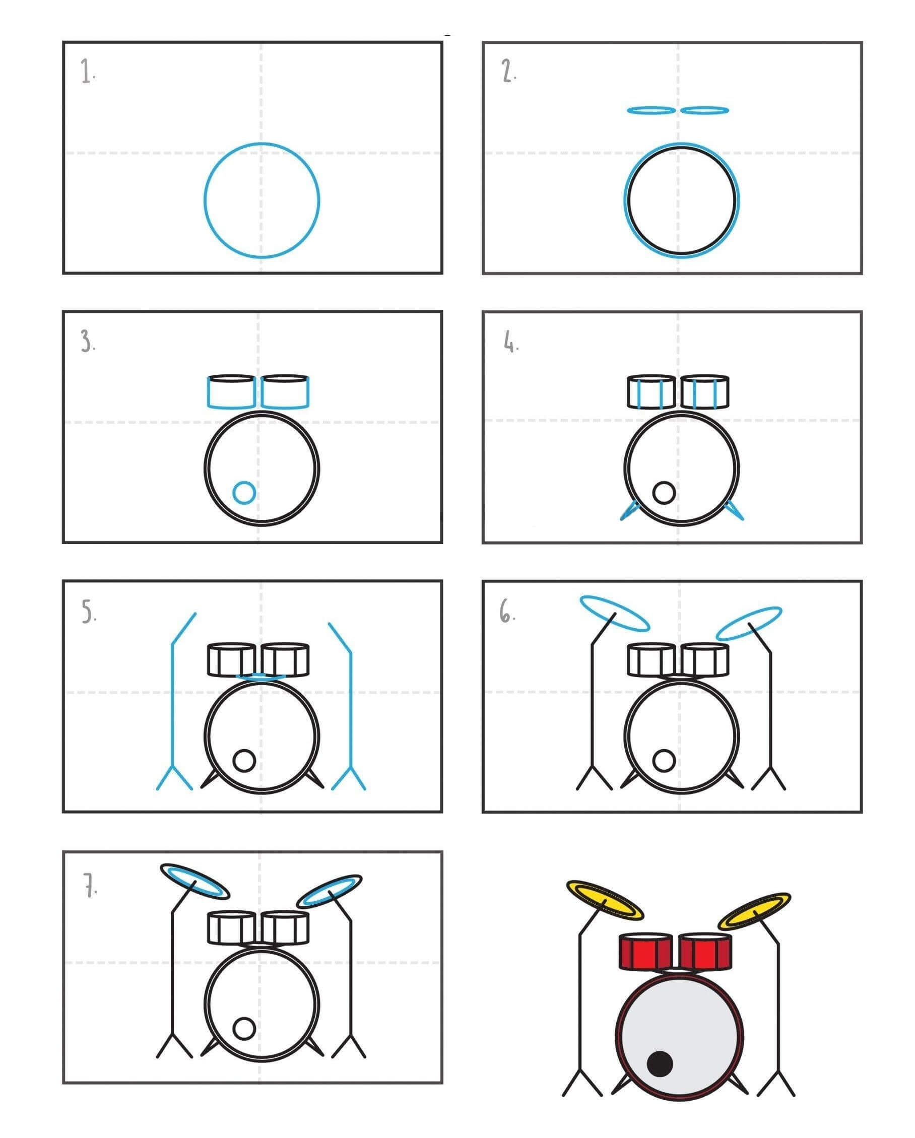 How to draw Drum idea (4)