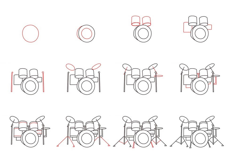 How to draw Drum idea (8)