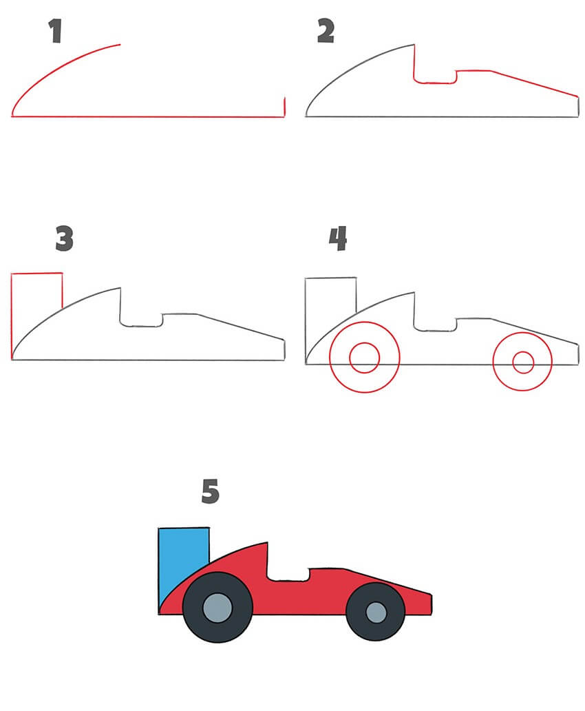 How to draw F1 racing car idea (10)