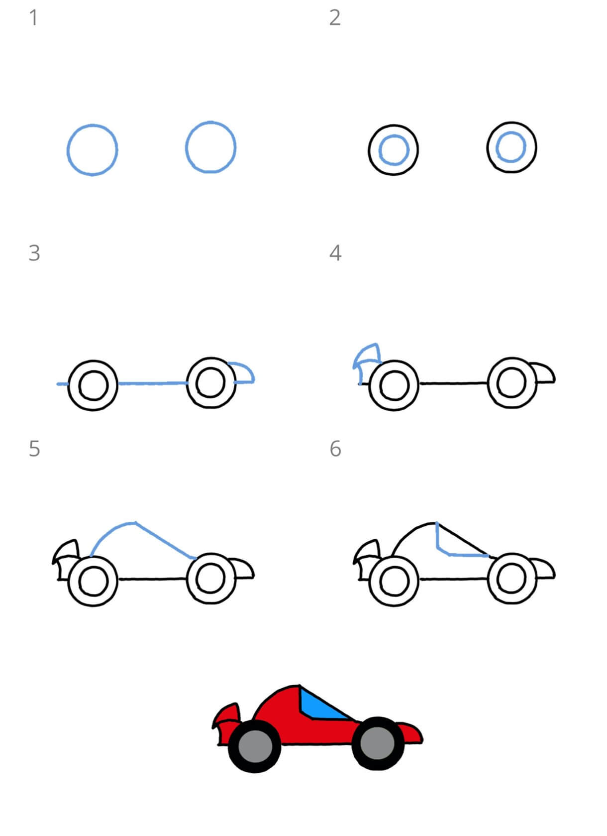 How to draw F1 racing car idea (11)