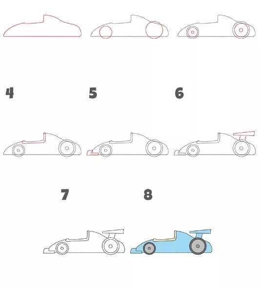 How to draw F1 racing car idea (12)