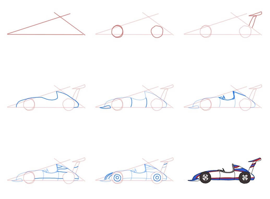 How to draw F1 racing car idea (14)