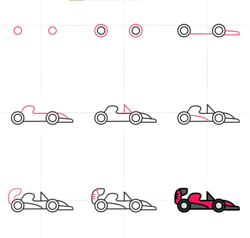 How to draw F1 racing car idea (15)